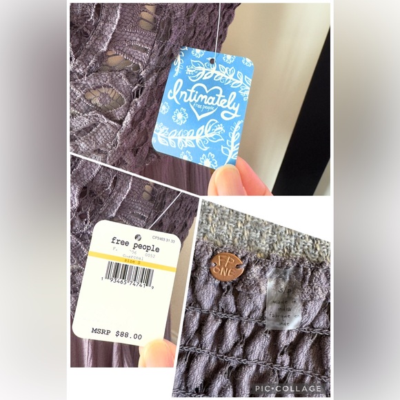 Free People One Adella Lace Slip Dress Small - Picture 9 of 15